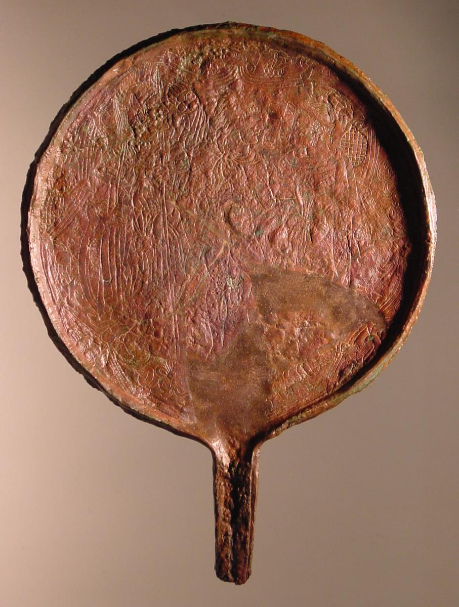 Etruskischer Spiegel mit Herkules, Minerva und Venus