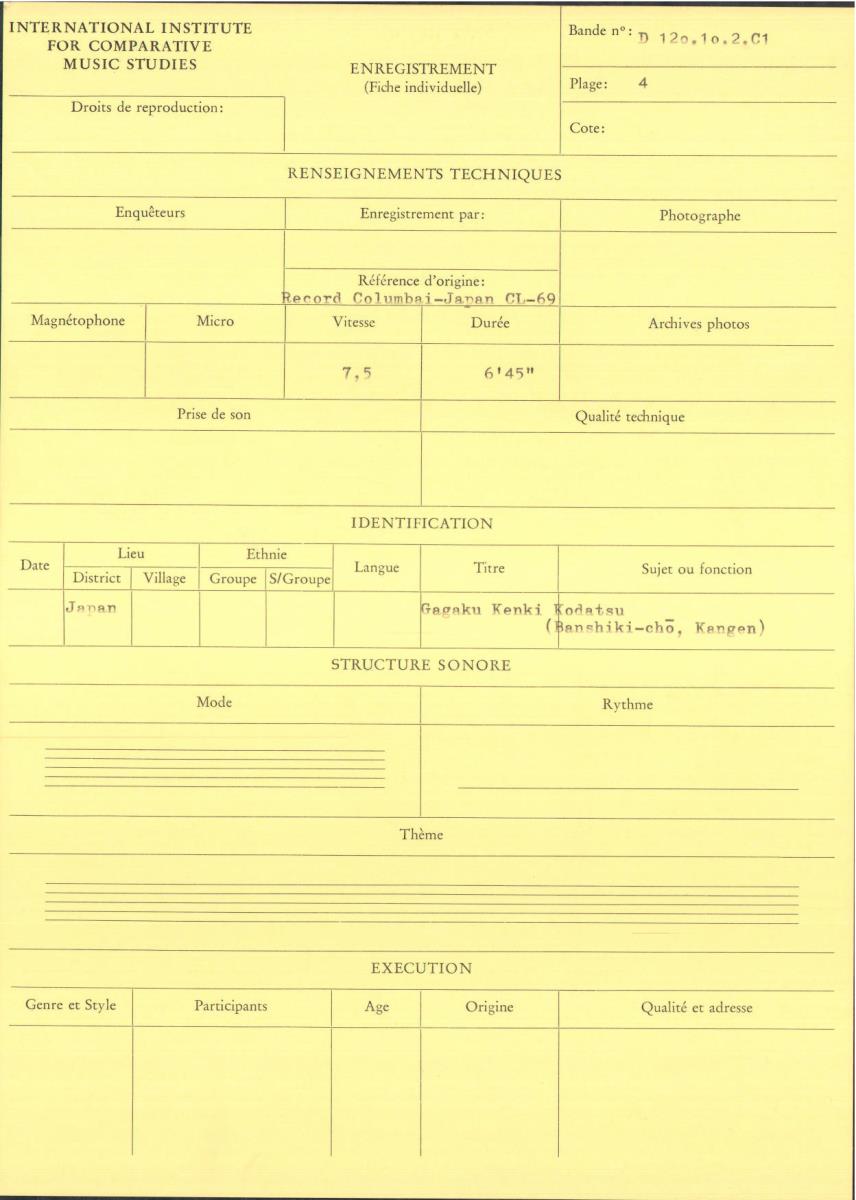 Japan - Gagaku, Koto