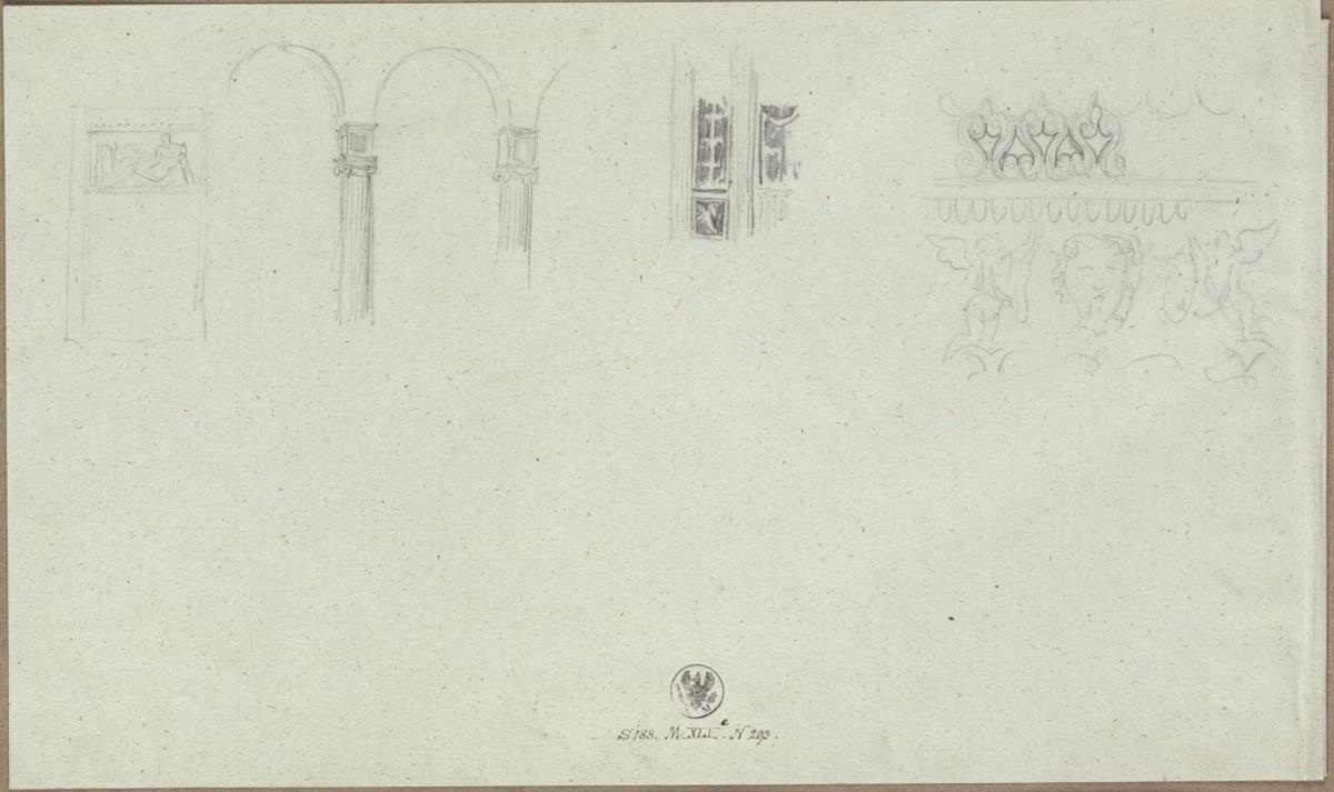 Entwurf zu Säulenarkade & Entwurf zu Ornament
