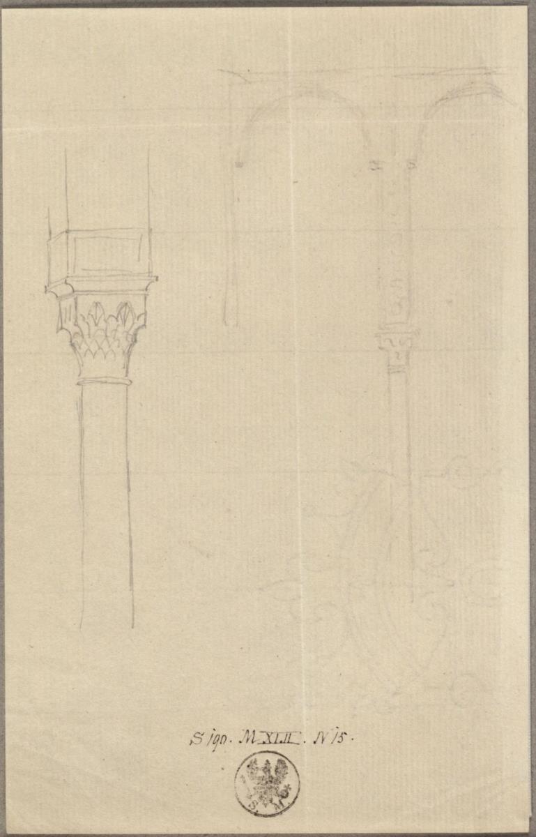 Maurische Säule mit Bogenstellung