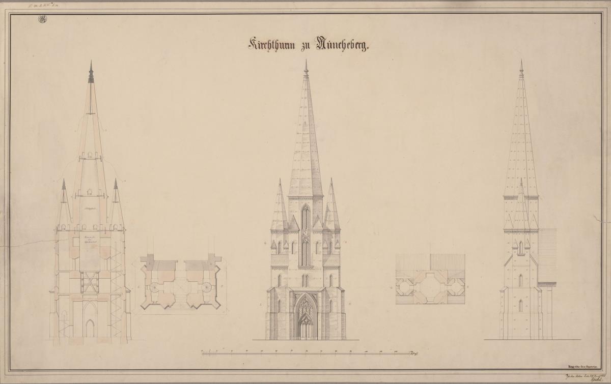 Müncheberg. Entwurf zu einem Kirchturm