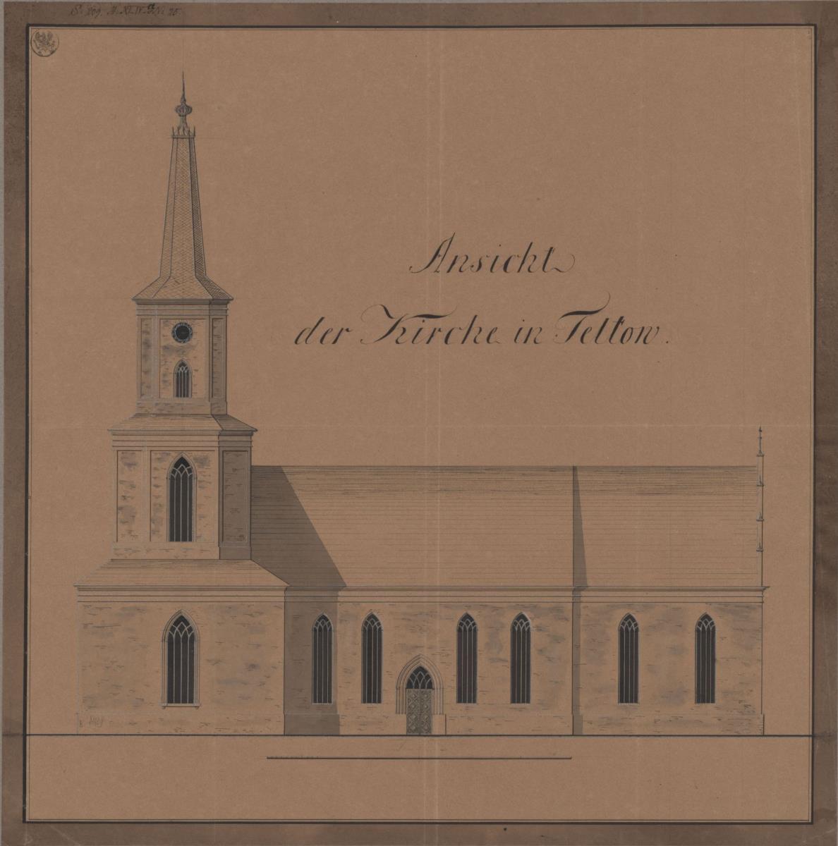 Teltow. St. Andreaskirche. Wiederherstellungsentwurf
