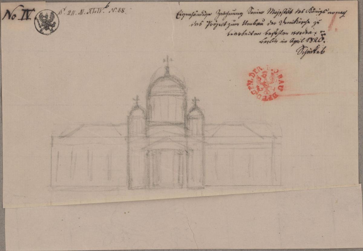 Berlin. Dom am Lustgarten. Entwurf zum Umbau