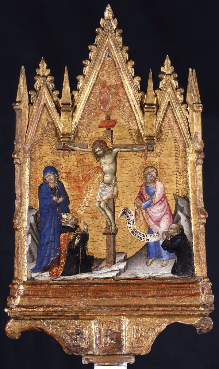 Christus am Kreuz zwischen Maria und Johannes / Thronende Madonna