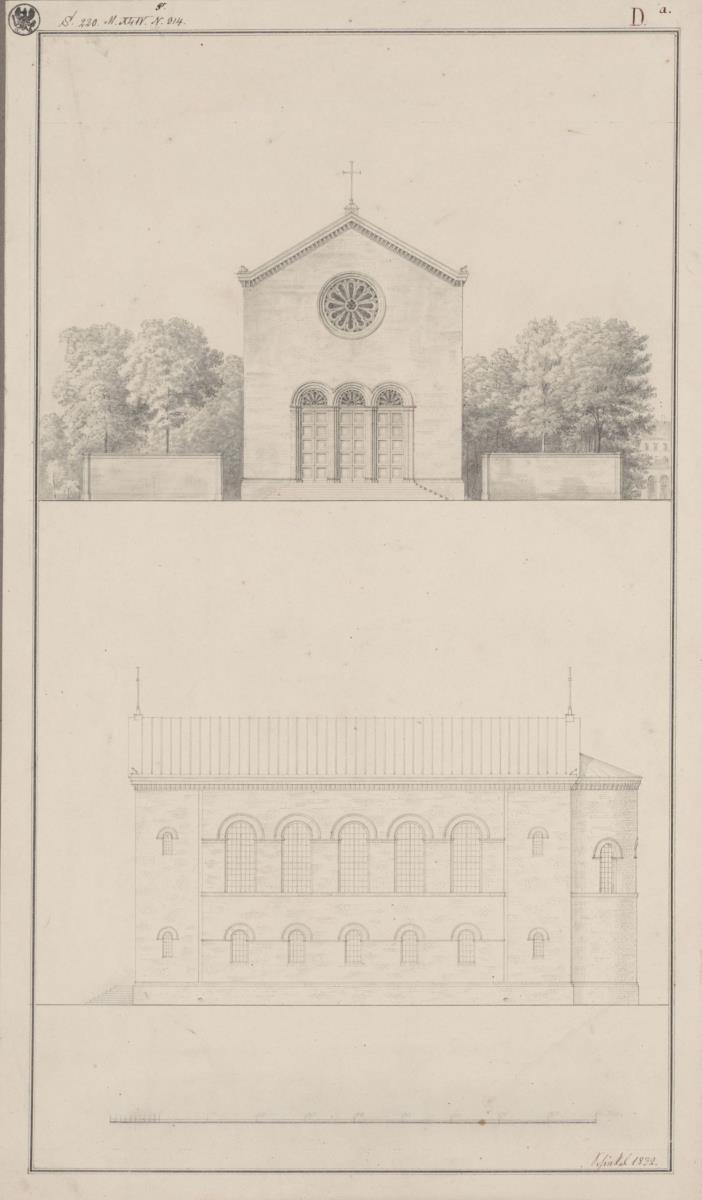 Berlin, Wedding. St. Johann in Moabit. Vorder- und Seitenansicht