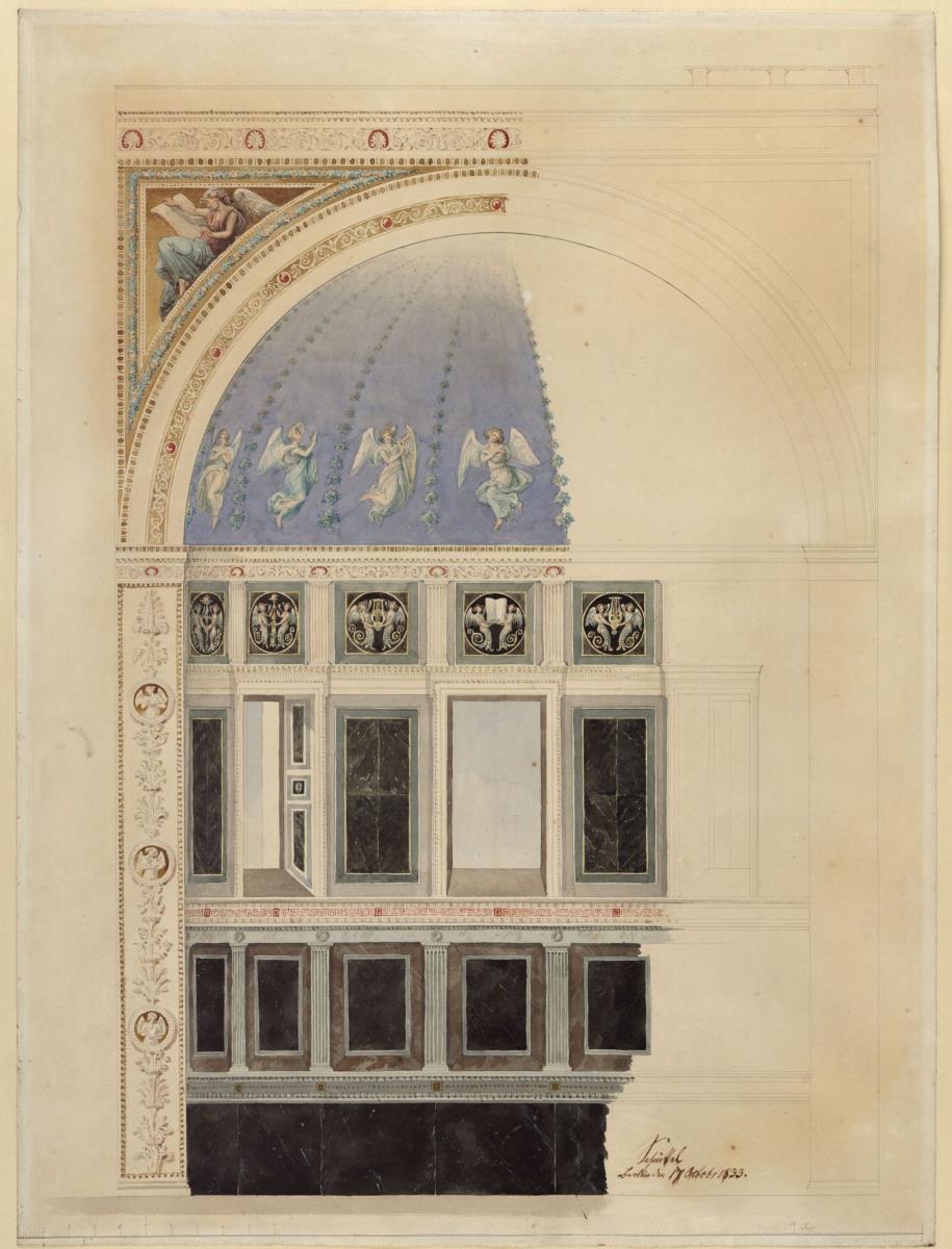 Berlin. Elisabethkirche vor dem Rosenthaler Tor. Entwurf zur Ausmalung der Apsis