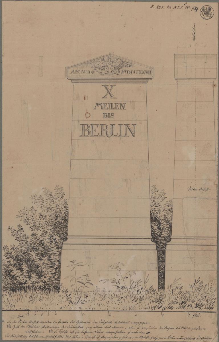 Meilenstein für die Straße von Berlin nach Hamburg, Ansicht