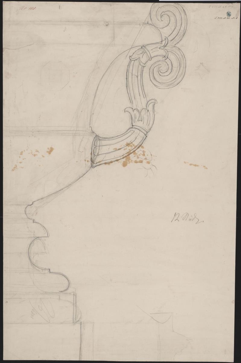Berlin, Wilhelmstraße 102. Palais des Prinzen Albrecht von Preußen. Vase, wohl für die Einfahrten zum Palais