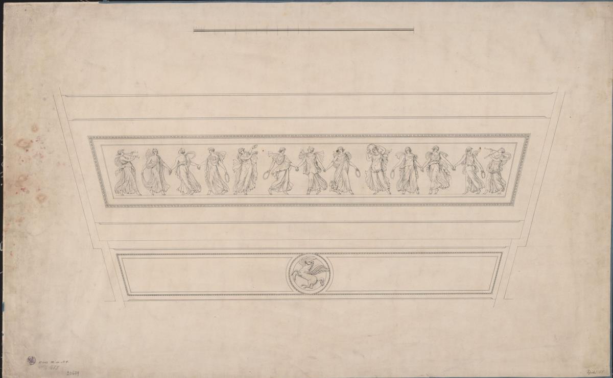 Berlin. Schauspielhaus auf dem Gendarmenmarkt. Proszeniumsdecke