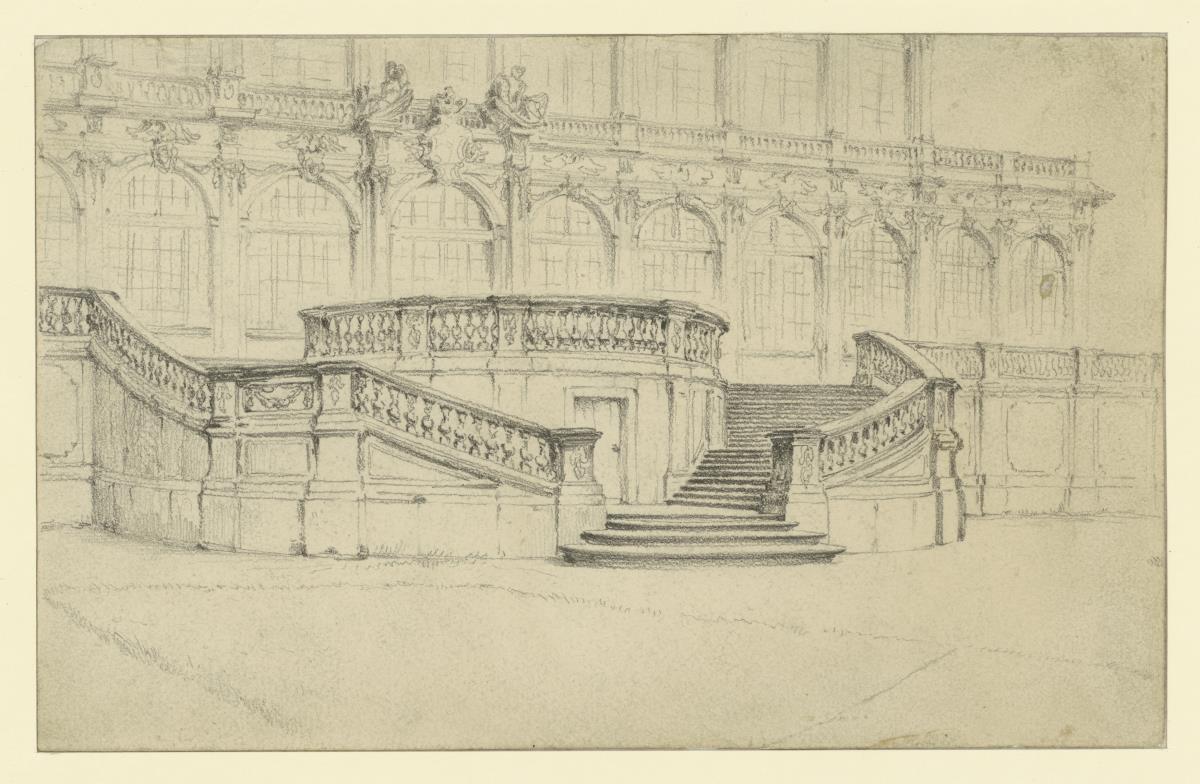 Treppenaufgang zum Mathematisch Physikalischen Salon im Zwinger in Dresden