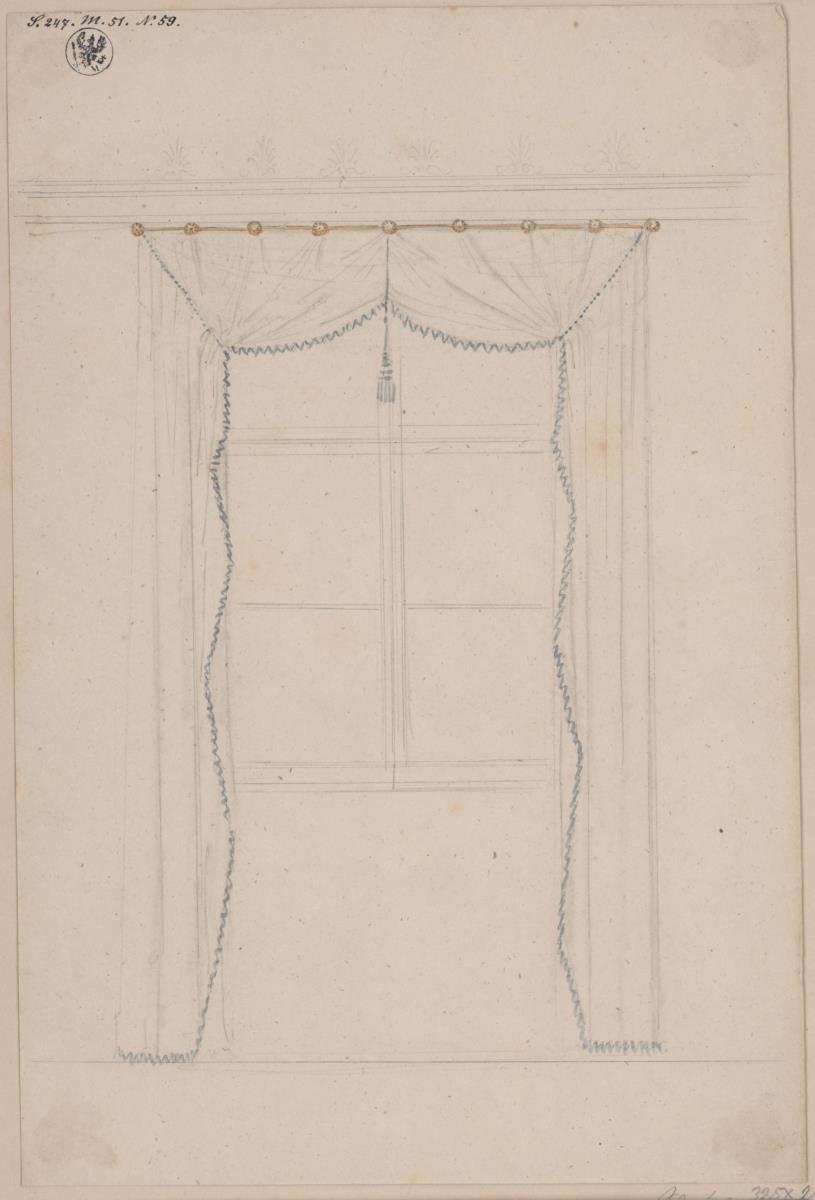 Berlin. Schloss Glienicke (?). Entwurf zu einer Fensterdekoration