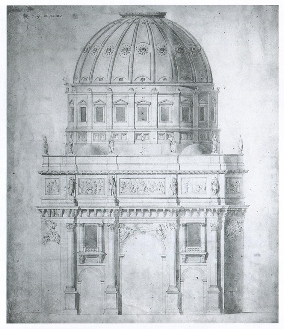 Berlin. Schloss. Entwurf zur Kapelle über Portal III. Aufriss