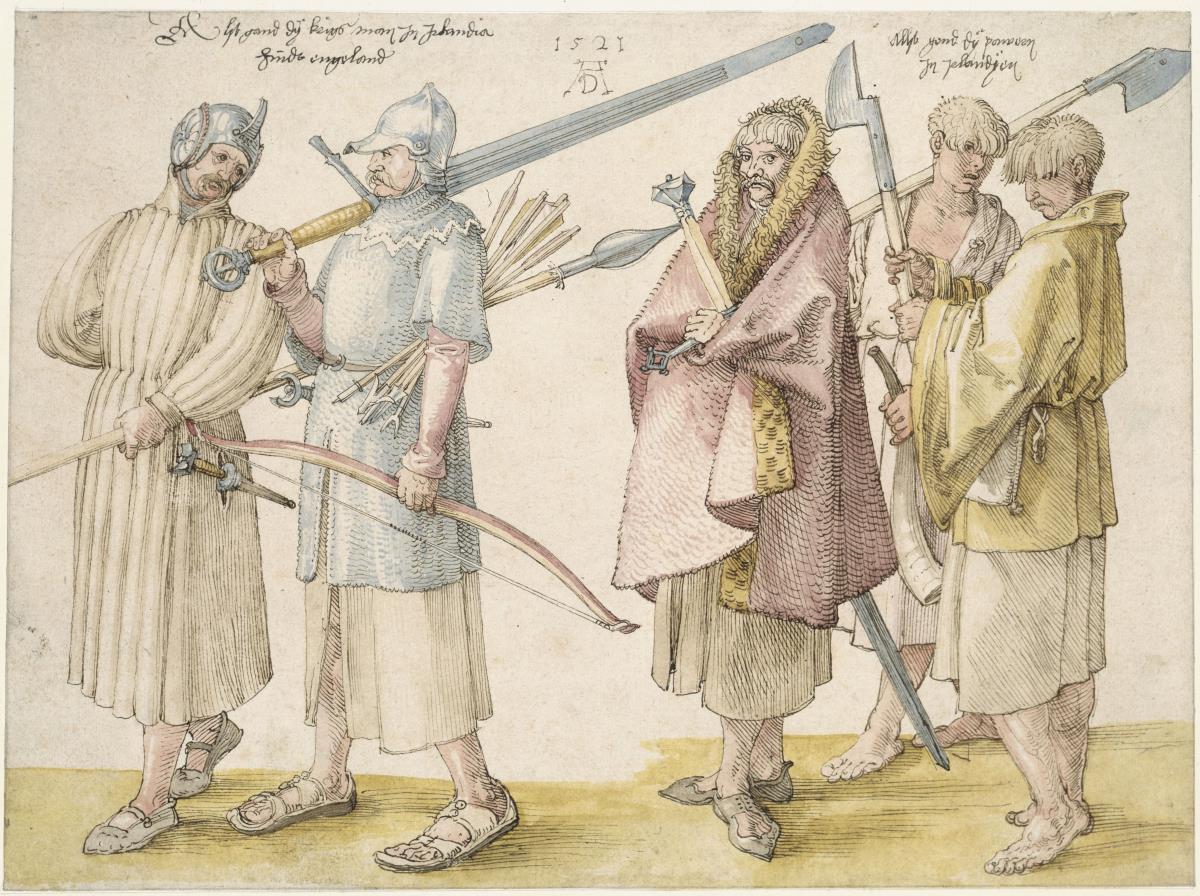 Irische Kriegsleute und Bauern