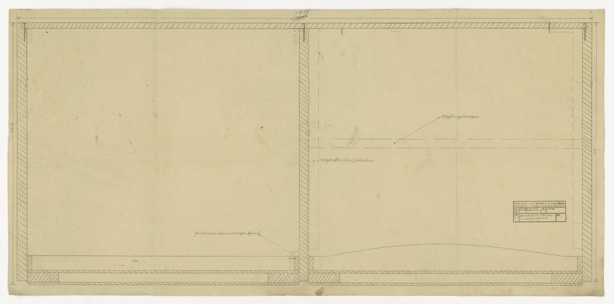 Kleider- und Wäscheschrank, Grundriss (Möbelentwürfe, Körpermöbel, Schränke)