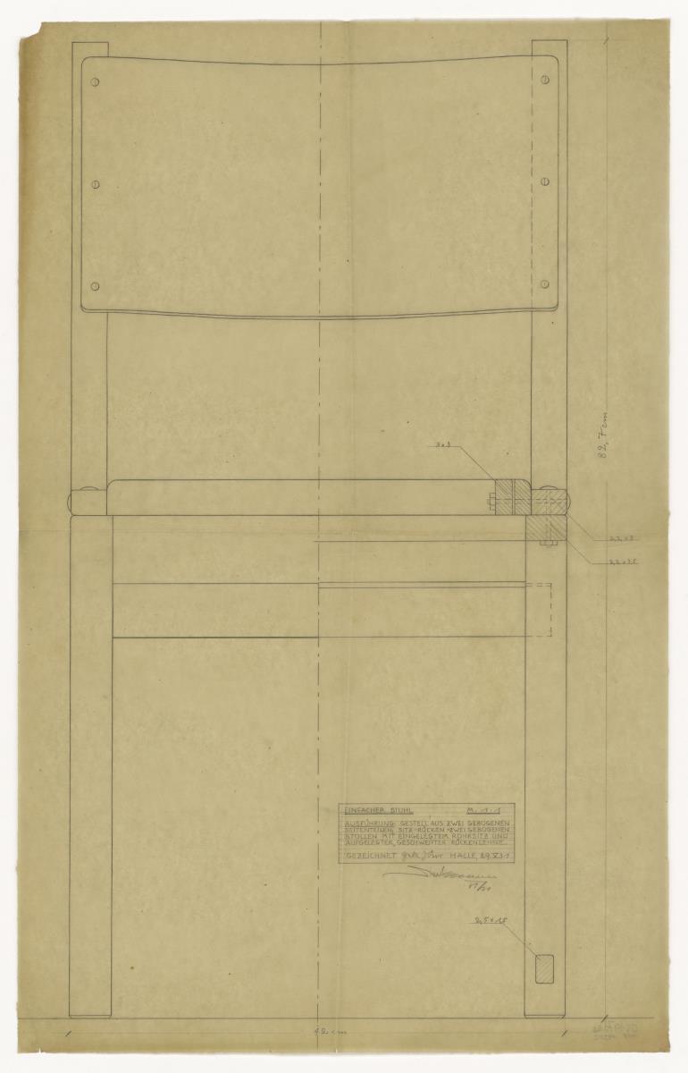Einfacher Stuhl (Möbelentwürfe, Sitzmöbel)