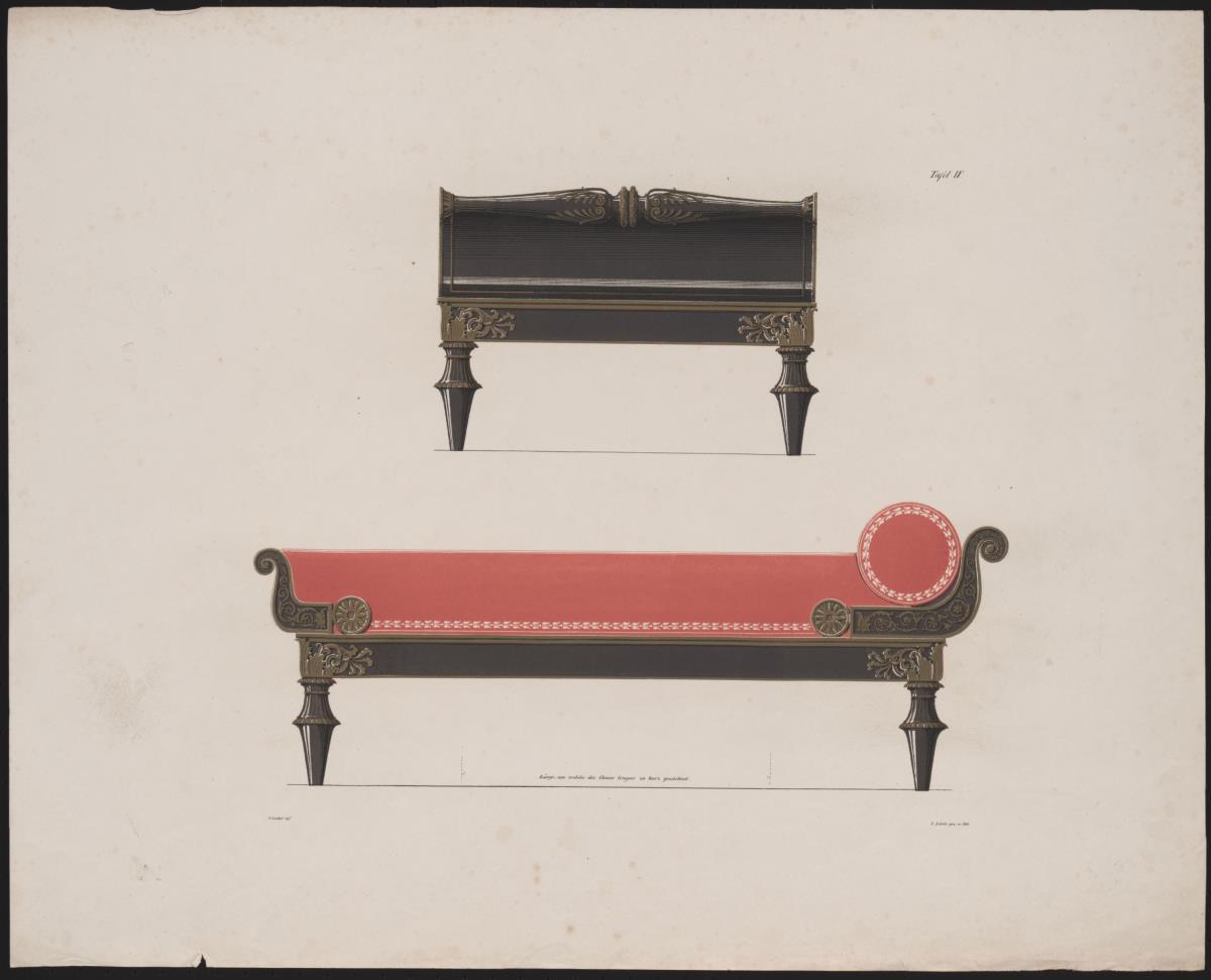 Tafel 4: Ansichten einer Chaiselongue