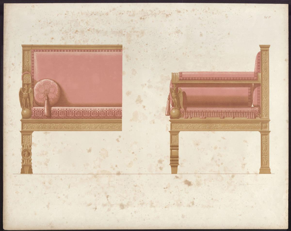 Tafel 15: Ein Sofa aus dem Palais des Prinzen Albrecht in Berlin