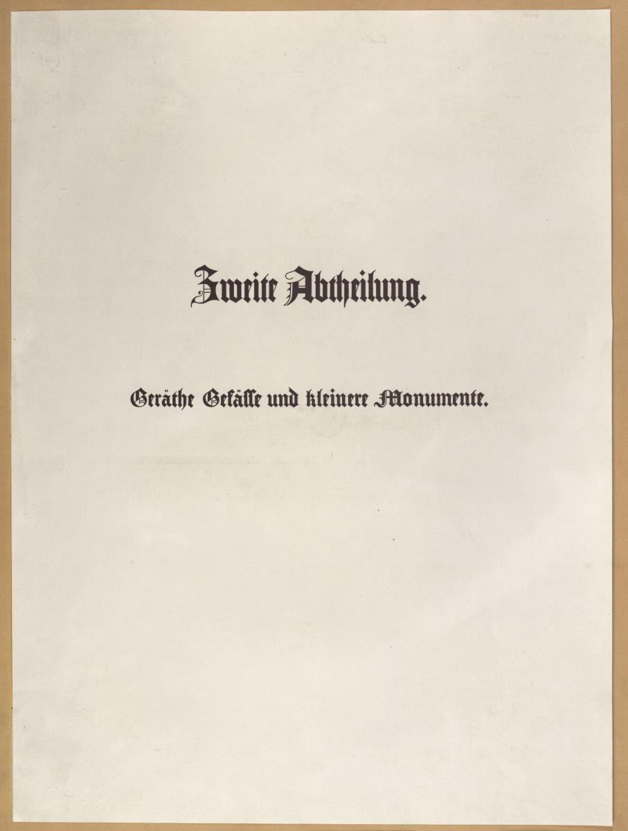 Vorbilder für Fabrikanten und Handwerker. Teil 1, Zwischentitel: Zweite Abteilung./ Geräthe und Gefässe und kleinere Monumente