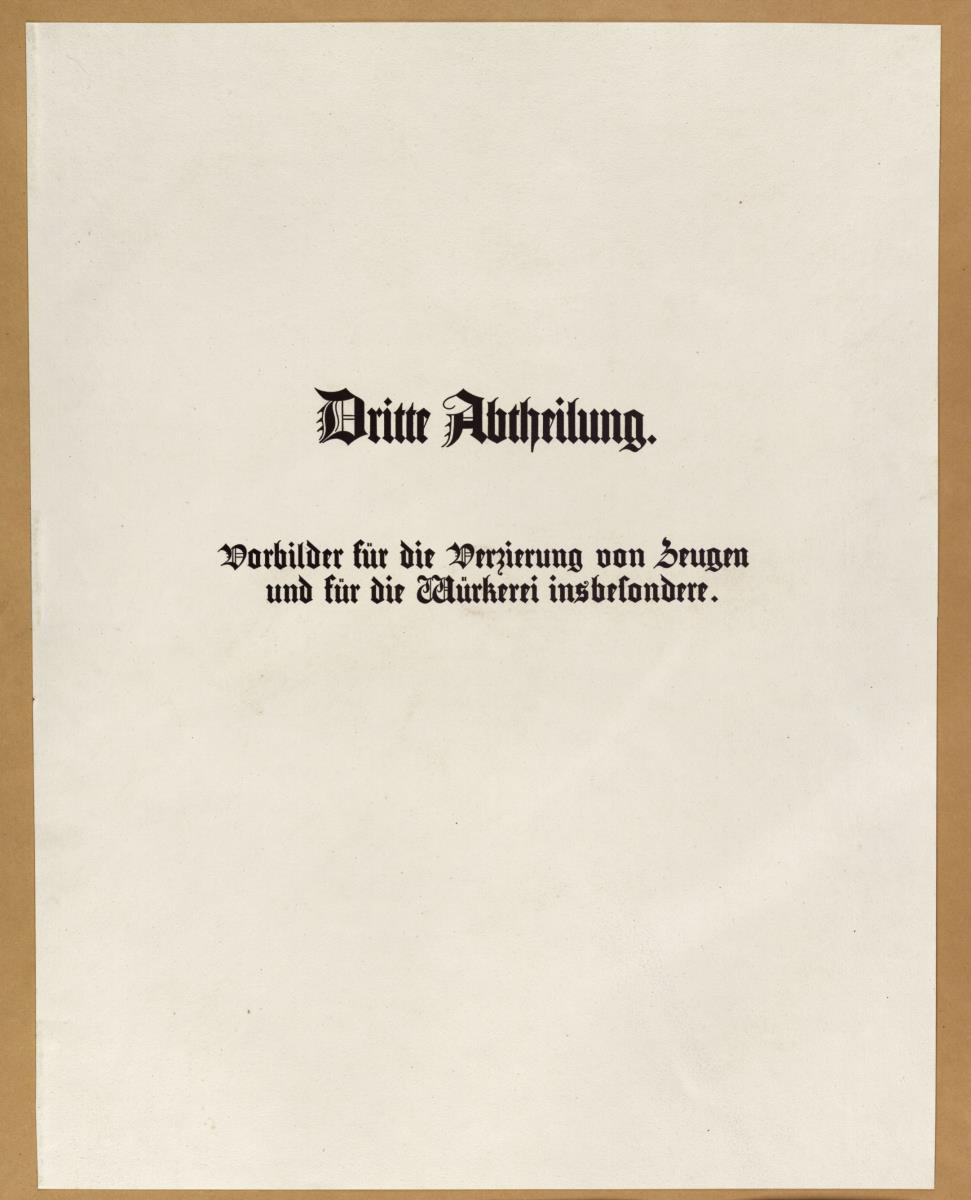 Vorbilder für Fabrikanten und Handwerker. Teil 2, Zwischentitel: Dritte Abtheilung./ Vorbilder für Verzierung von Zeugen und für die Würkerei insbesondere.
