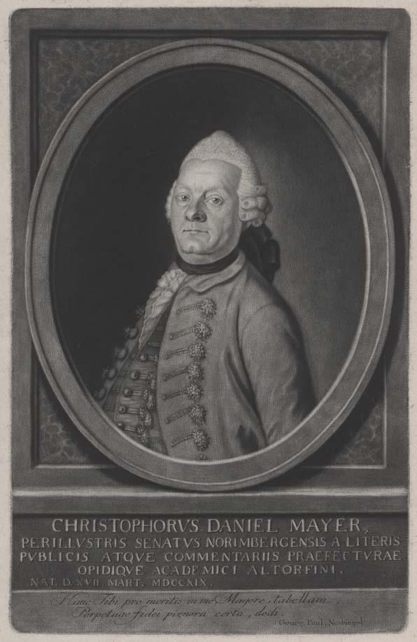 Porträt des Christoph Daniel Mayer