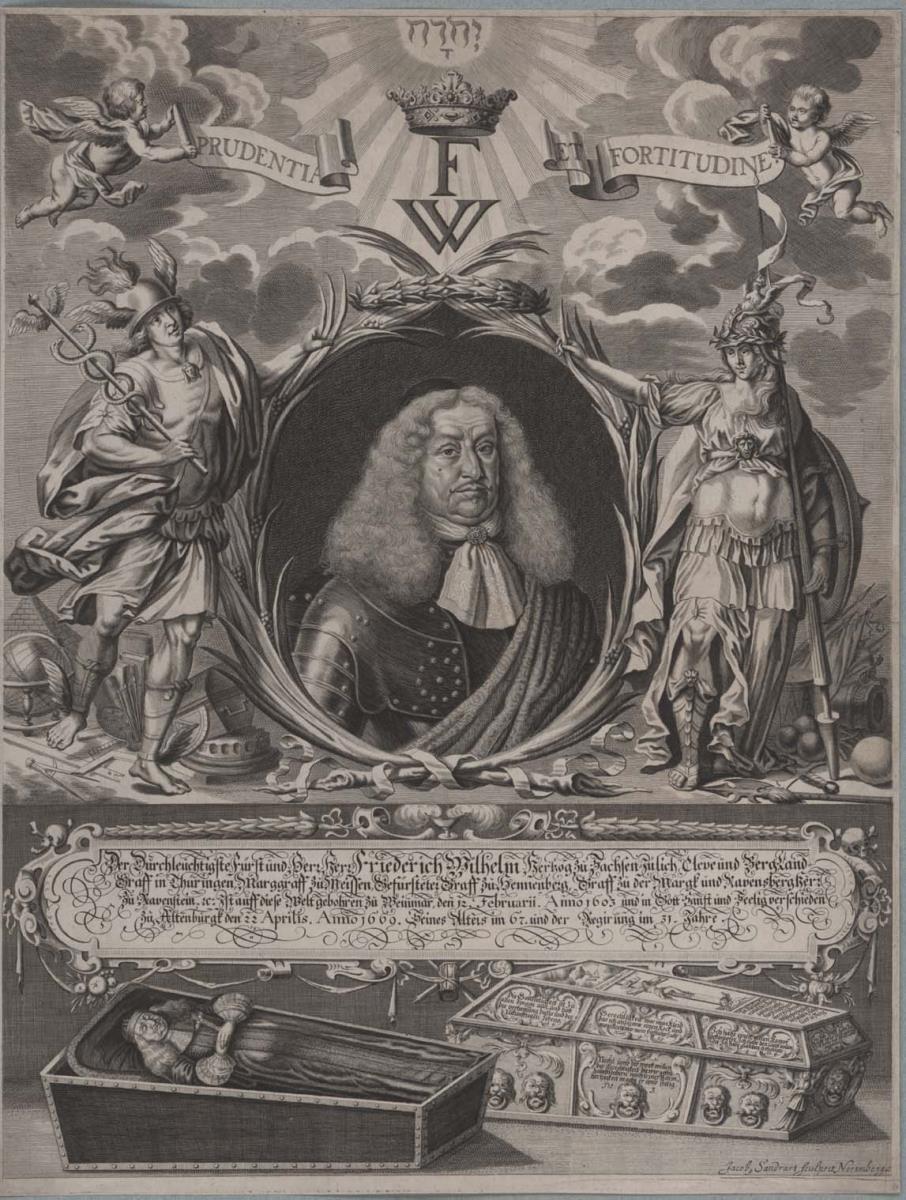 Denkschrift zum Tod des Friedrich Wilhelm II., Herzog zu Sachsen-Altenburg