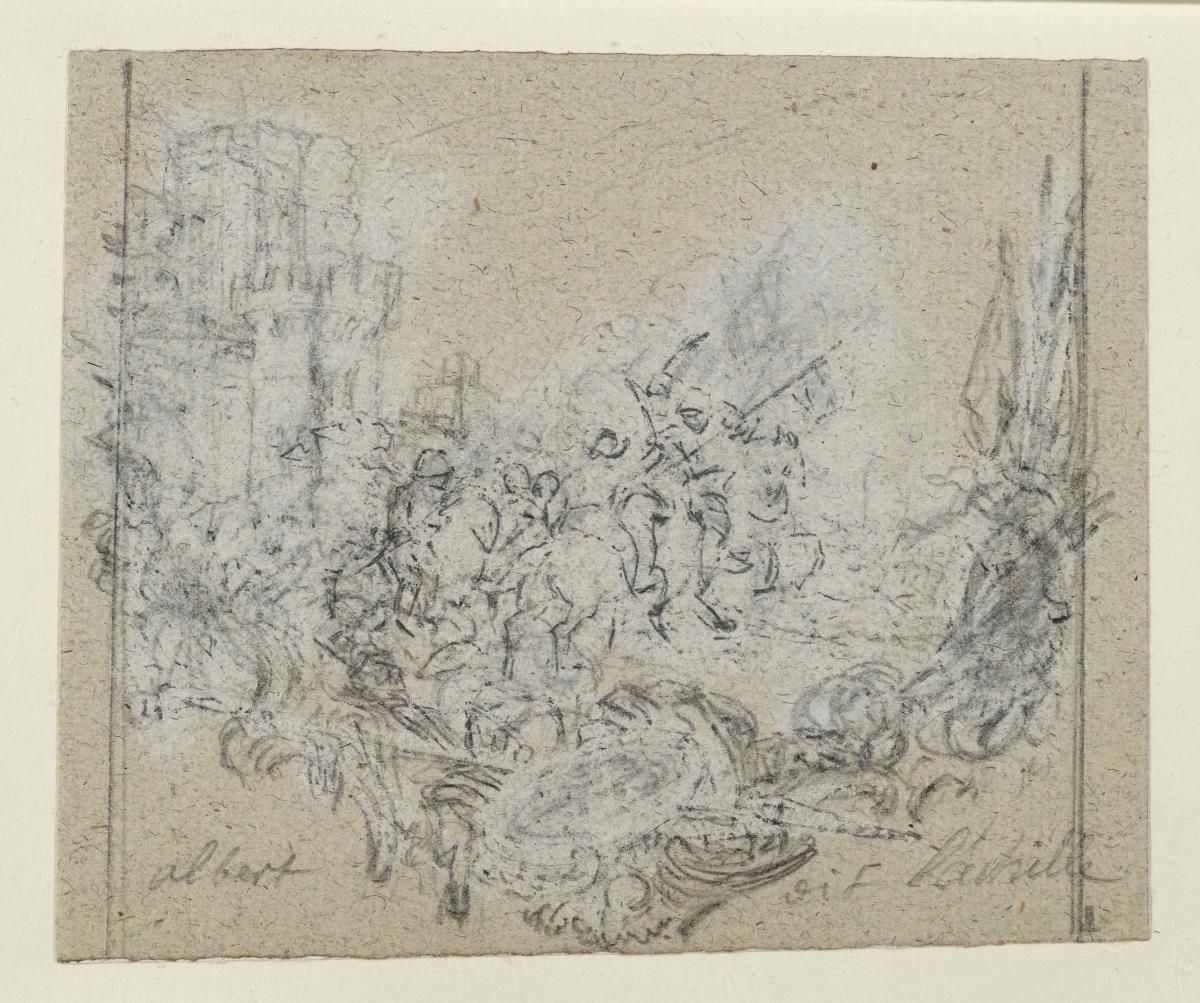 Schlußvignette zum Leben des Albrecht Achilles (Entwurf für eine Vignette für die „Mémoires pour servir à l'histoire de la Maison de Brandebourg“)