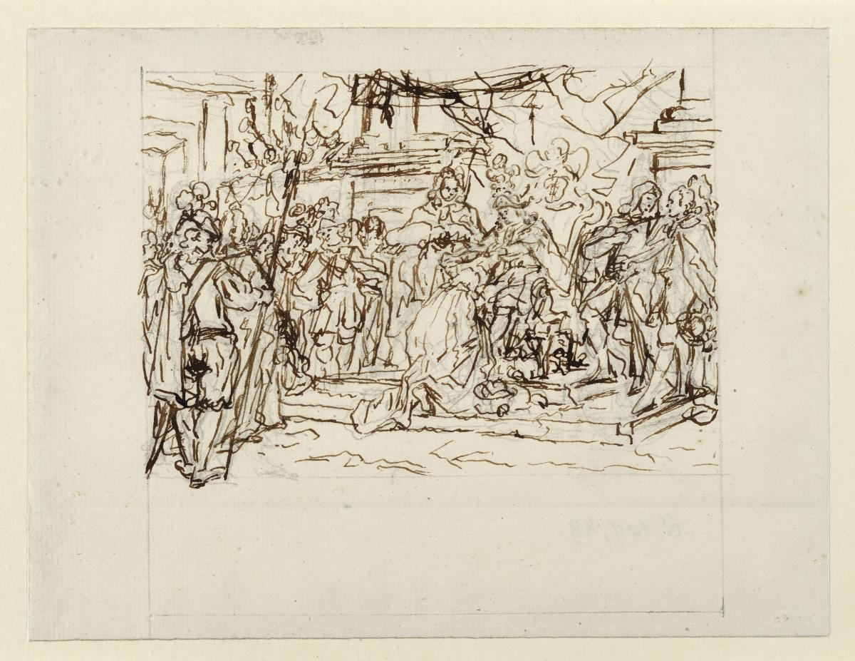 Schlußvignette zum Leben Friedrichs III. (König Friedrichs I) (Entwurf für eine Vignette für die „Mémoires pour servir à l'histoire de la Maison de Brandebourg“)