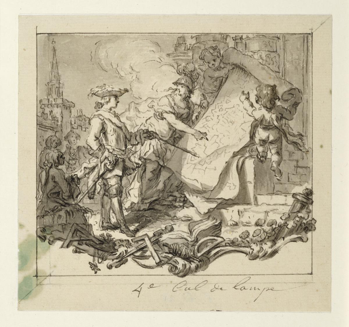 Schlußvignette zum dritten Gesang (Entwurf für eine Vignette für die „L'Art de la Guerre“ / „Die Kriegskunst“) von Friedrich dem Großen)