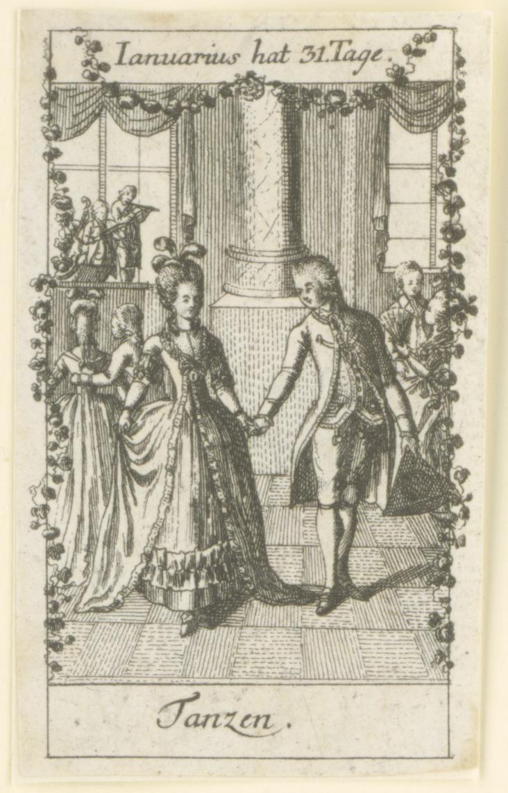Monatsdarstellung: Januar, Tanz