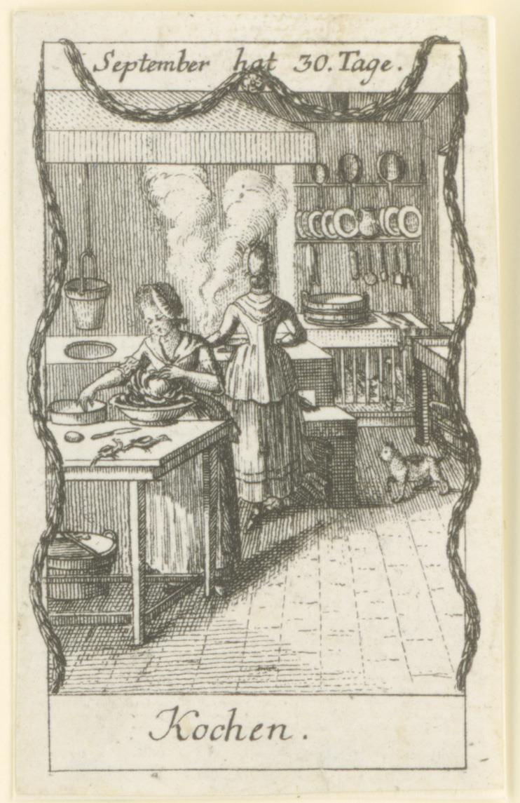 Monatsdarstellung: September, Kochen