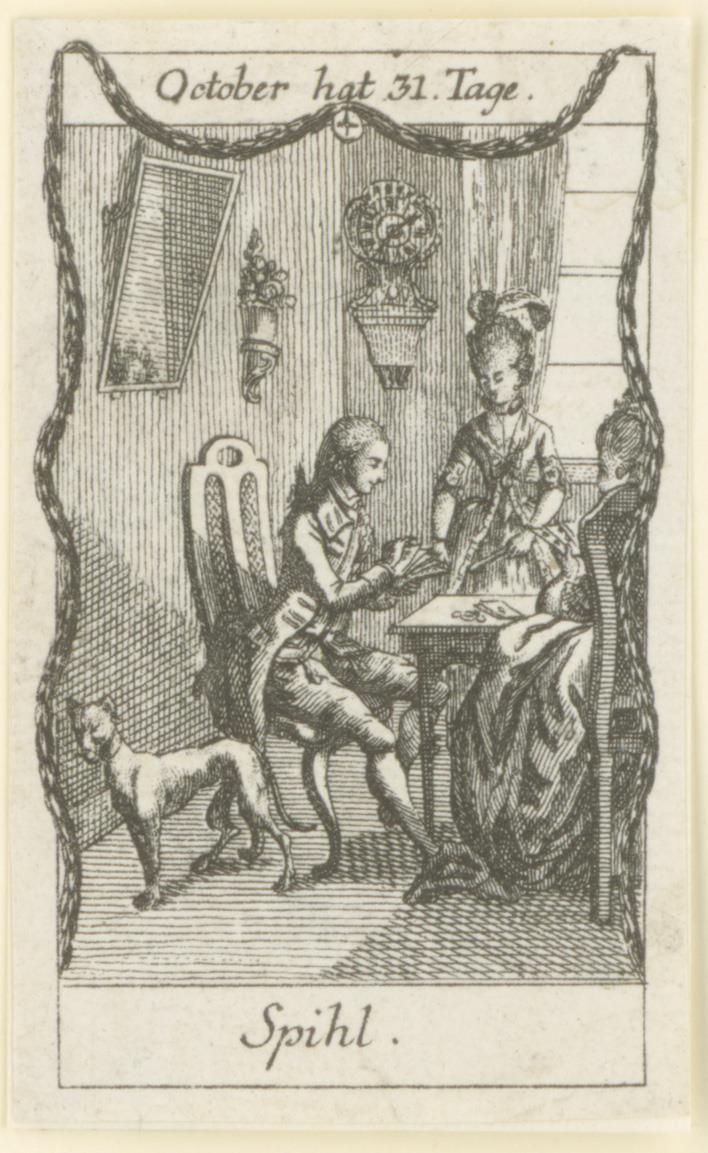 Monatsdarstellung: Oktober, Spielen