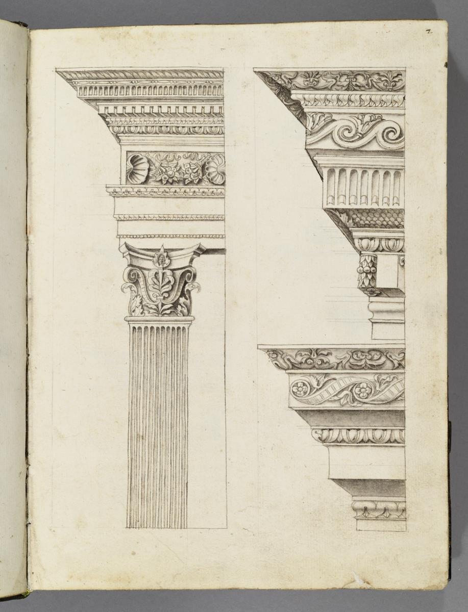 Codex Mantegna, Drei architektonsiche Details