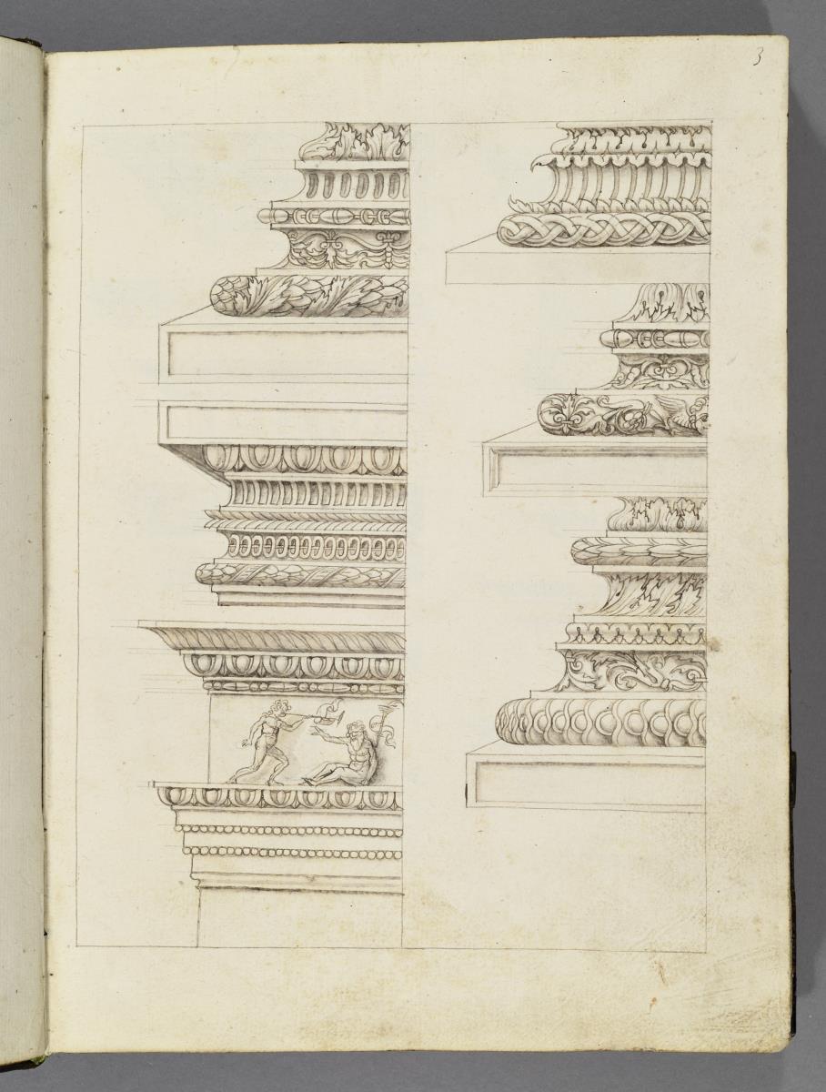 Codex Mantegna, Sechs architektonische Details