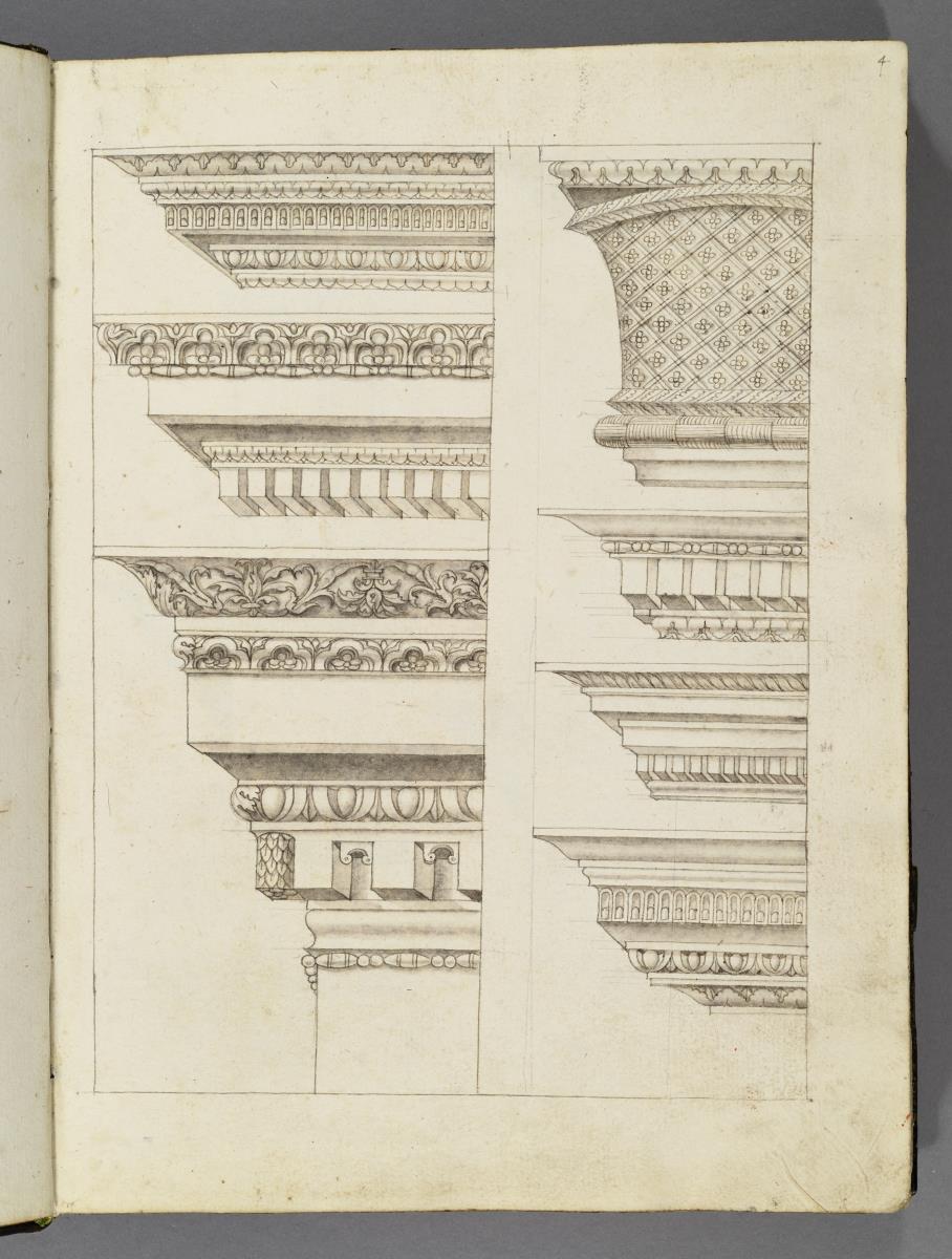Codex Mantegna, Sieben architektonische Details