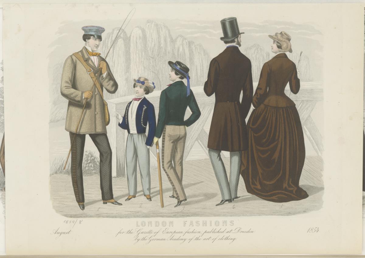 Europäische Modenzeitung für Herren-Garderobe: London Fashions: Herren-, Damen- und Knabenbekleidung