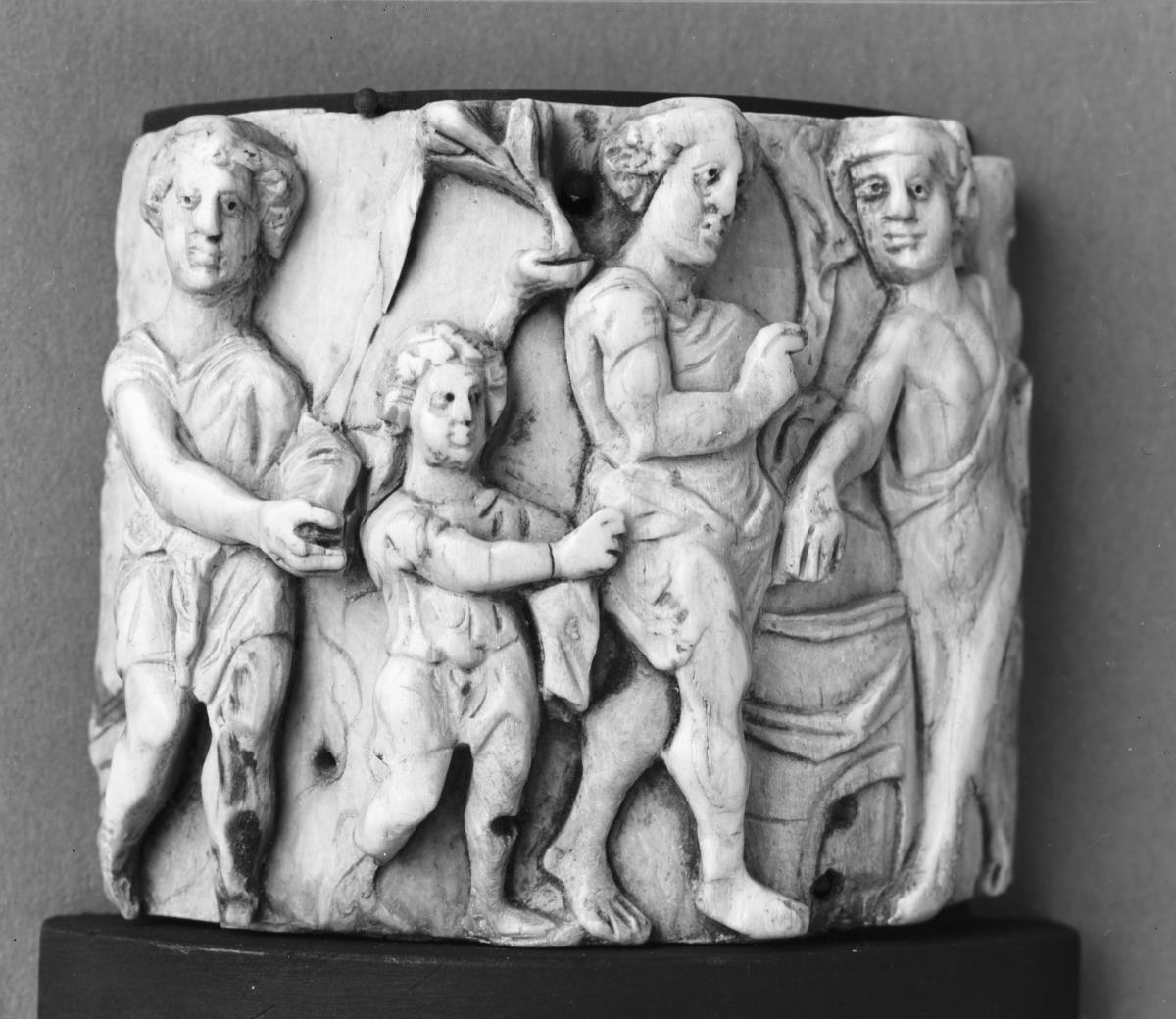 Fragment einer Pyxis mit Szene aus der biblischen Josephsgeschichte