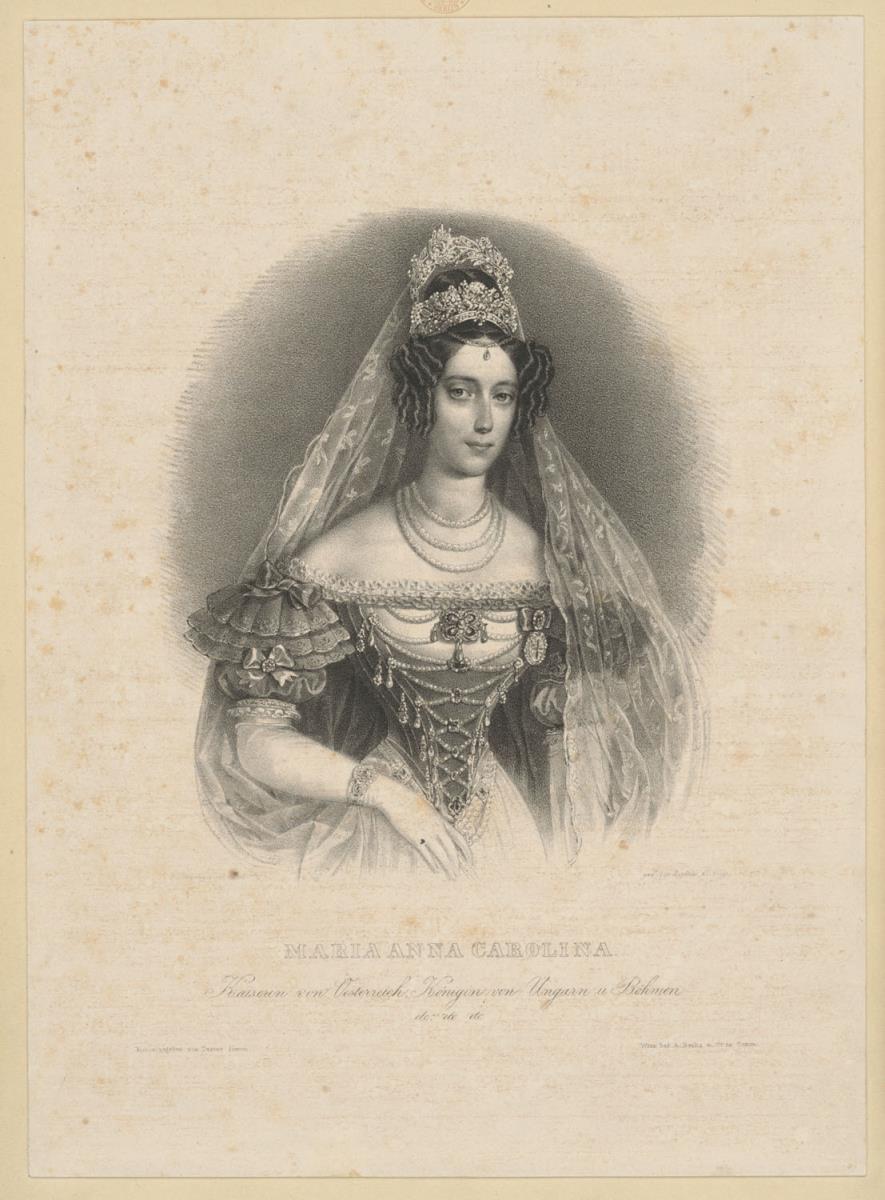 Porträt der Maria Anna Carolina von Savoyen, Kaiserin von Österreich