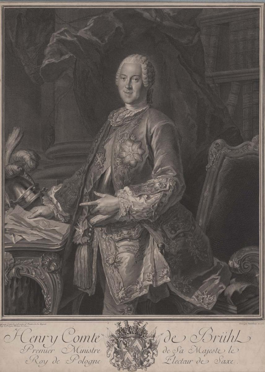 Porträt des Heinrich, Grafen von Brühl