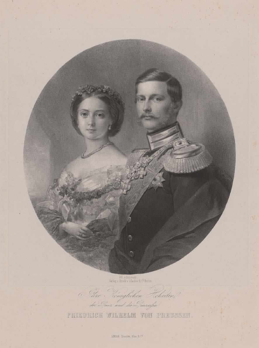 Porträt des Friedrich Wilhelm,  Kronprinz  von Preußen und der Victoria von England