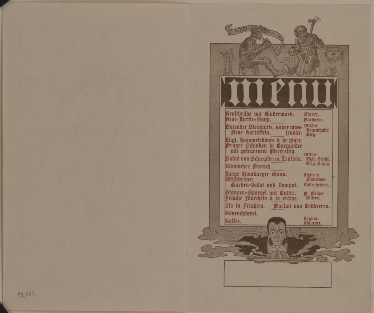 EA. Hochzeits-Mahl am 1. Mai 1897