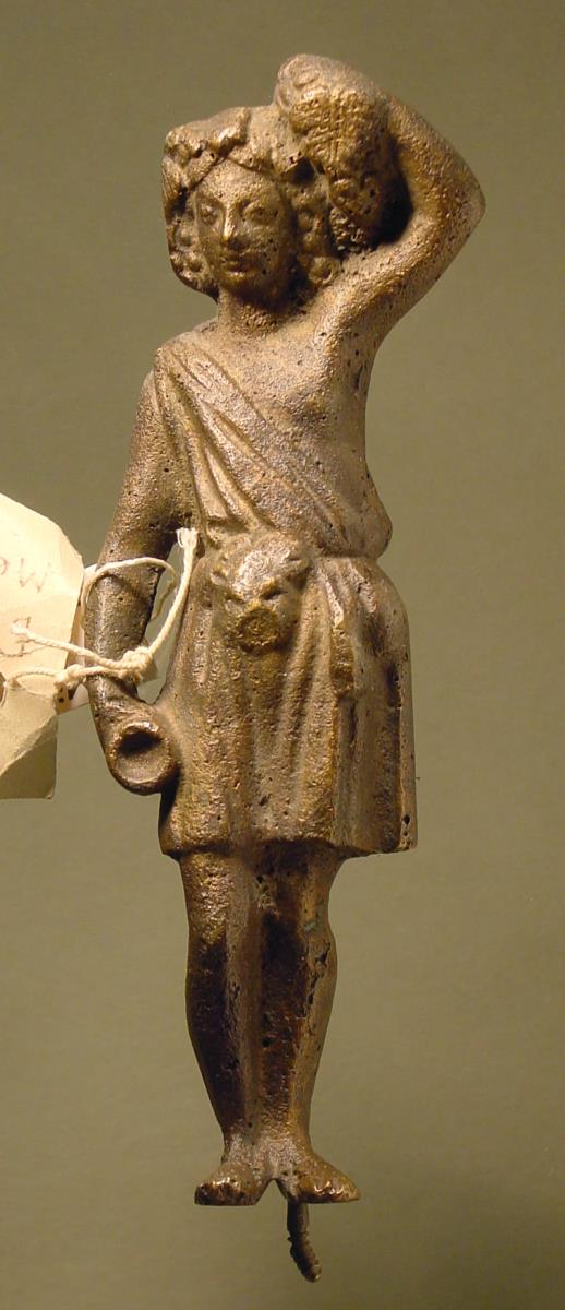 Pseudoantike Statuette des Bacchus mit Traube