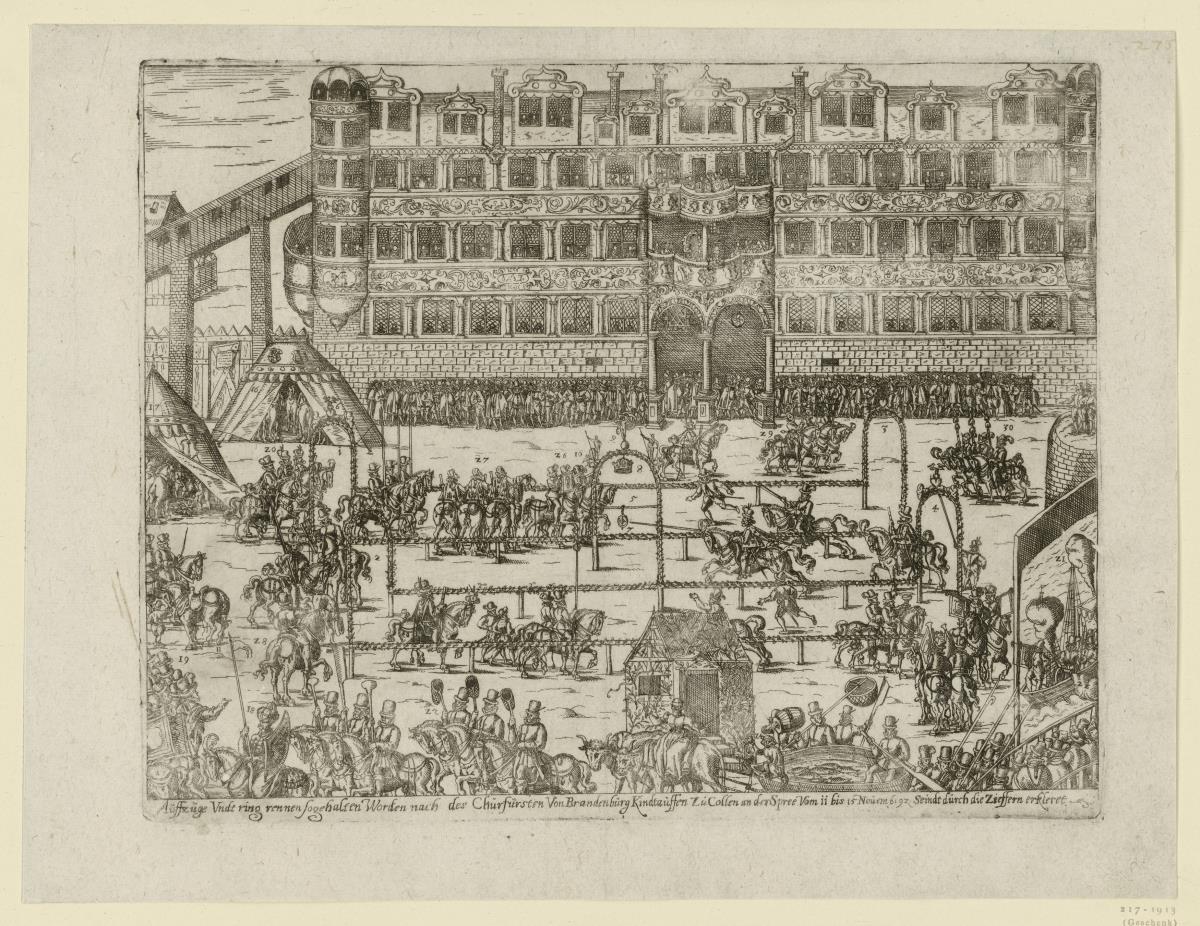 Aufzug und Ringrennen zur Taufe des Markgrafen von Brandenburg