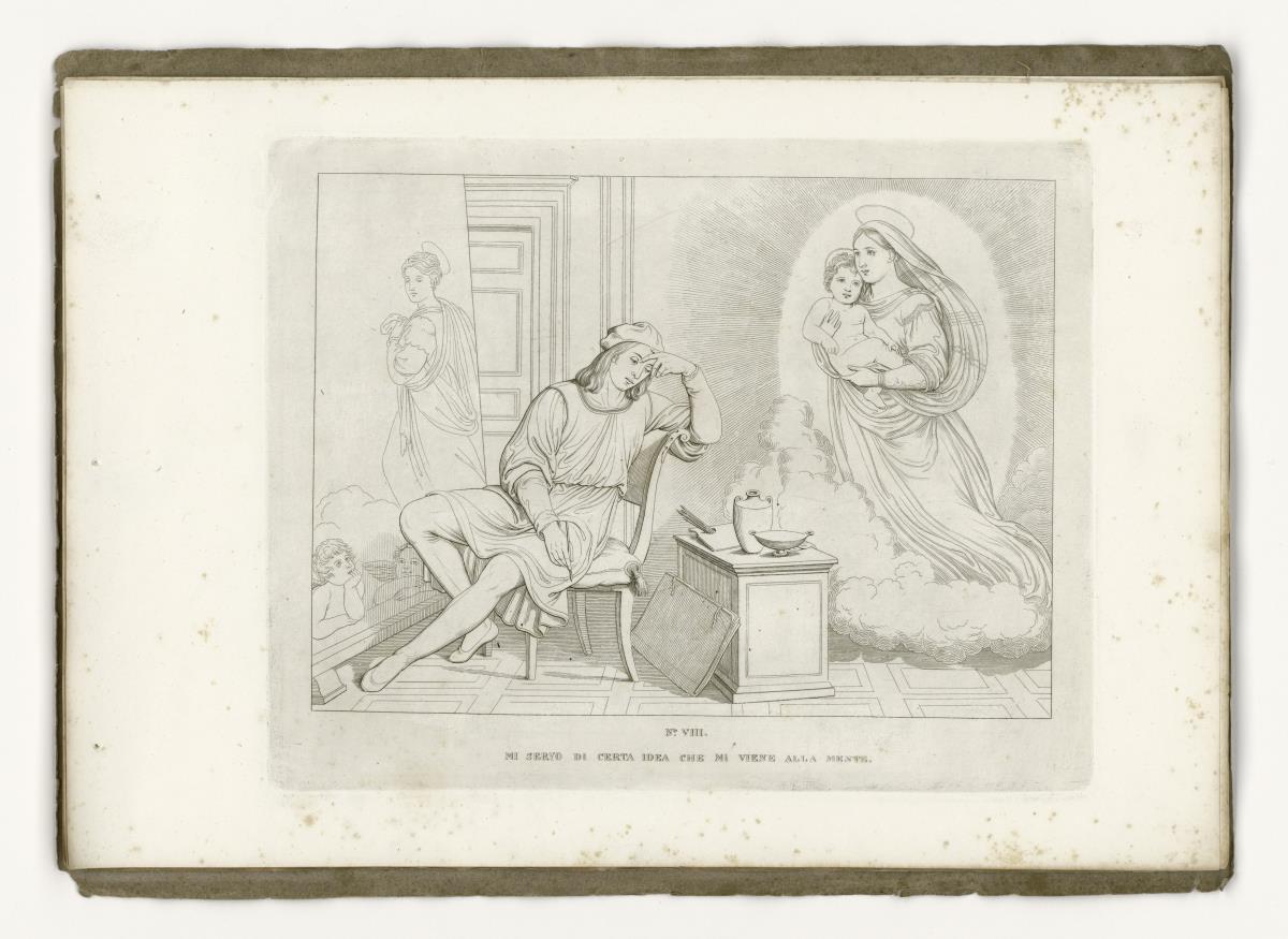 Vision Raffaels (aus: 12 Umrisse zum Leben Raphaels von Urbino. Tafel VIII)
