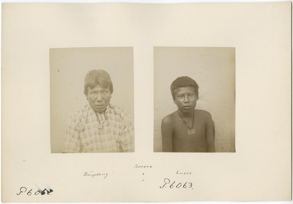 Bororo-Indianer (Häuptling und Junge)