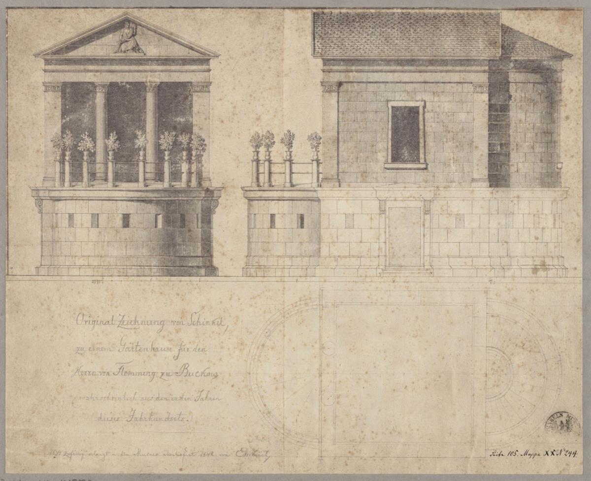 Buckow. Gartenhaus Flemming als Antentempel