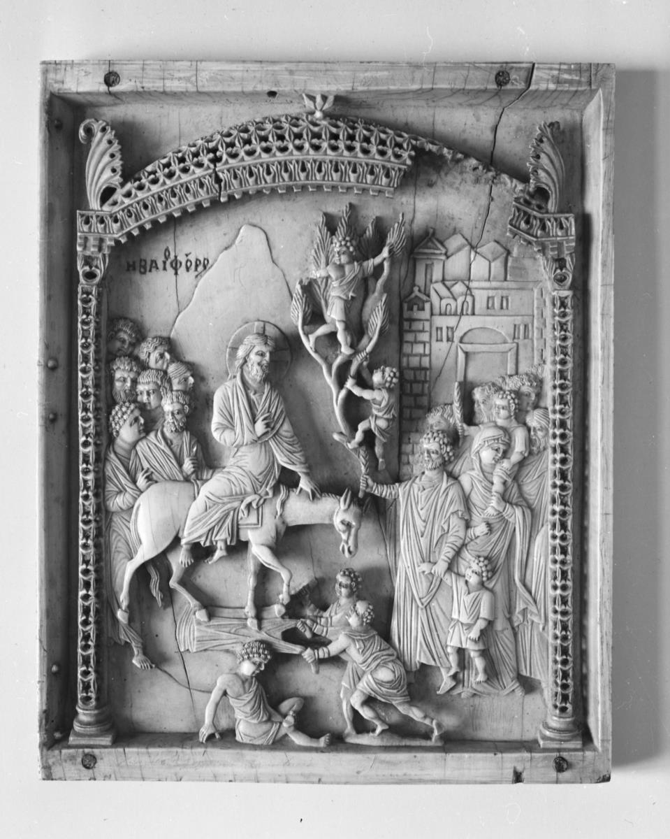 Relieftafel mit dem Einzug Christi in Jerusalem