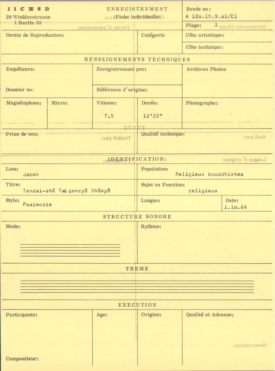 Japan / Psalmodie Bouddhique
