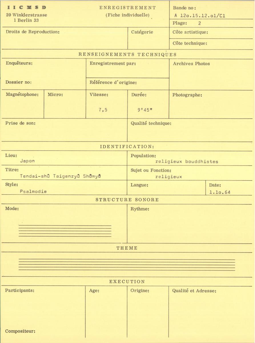 Japan / Psalmodie Bouddhique