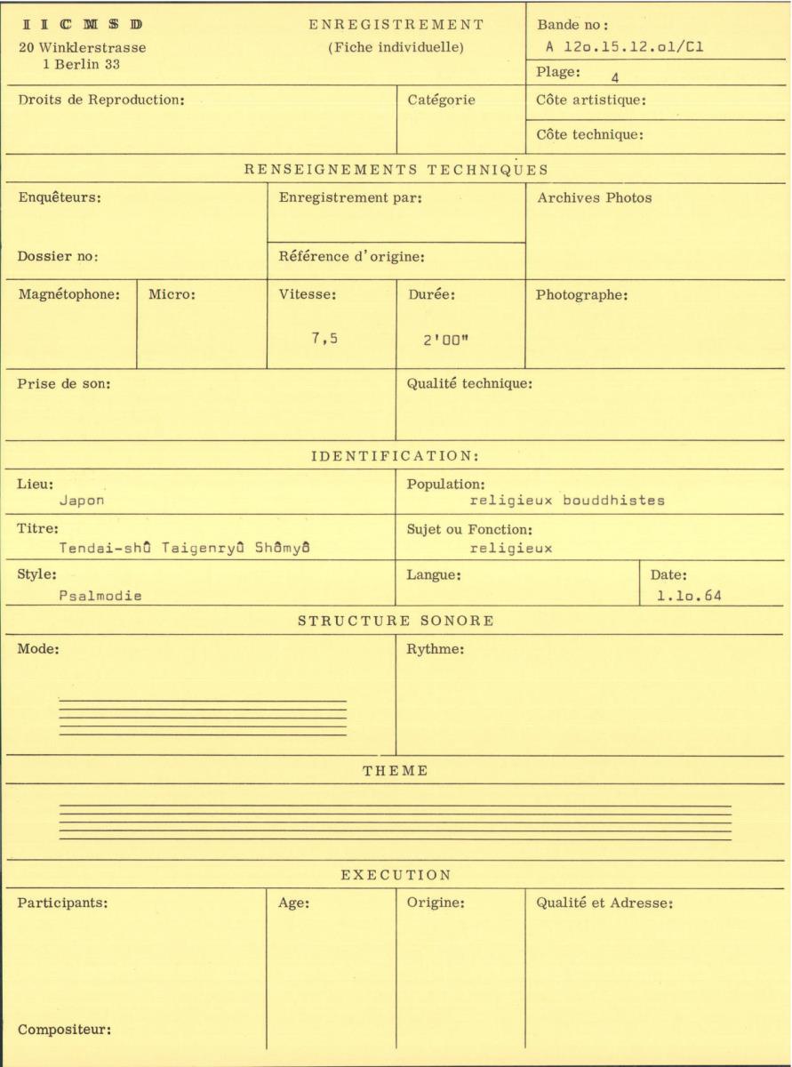 Japan / Psalmodie Bouddhique