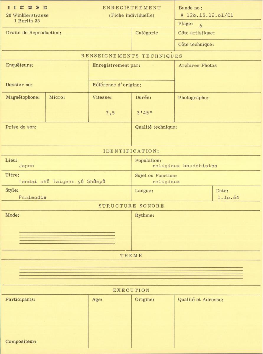 Japan / Psalmodie Bouddhique